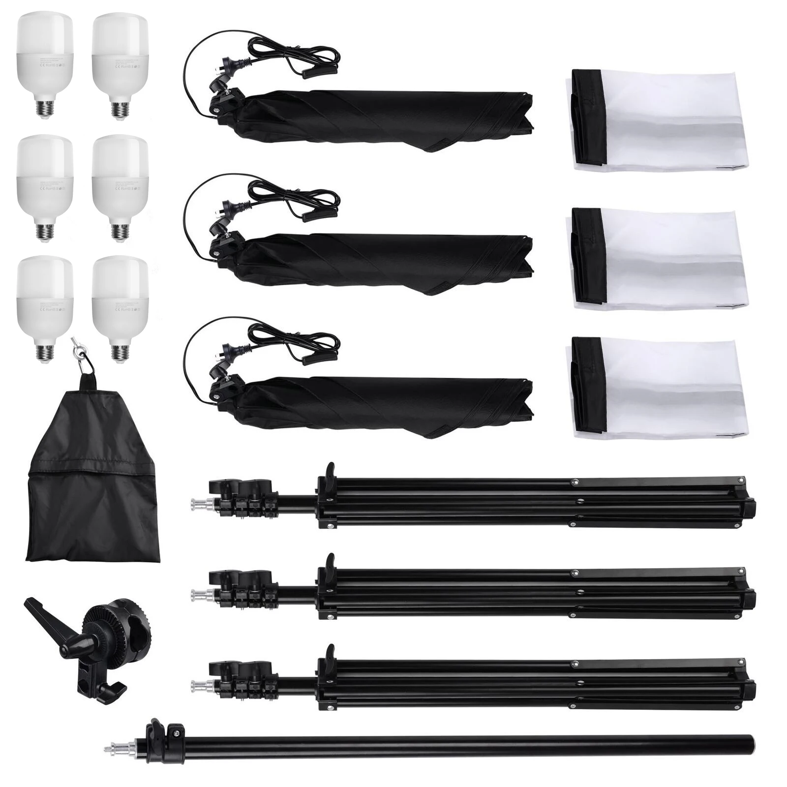 ZUOCHEN 6x25W LED Photo Studio Light Kit 50x70cm Softbox светильник ing набор софтбоксов Boom Arm для Facebook