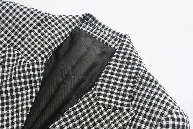 

2019 Fashion Suit Collar Long Sleeves One-Button Pattern Loose-Fit Slimming Suit Jacket Women's Clothing