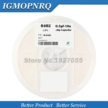 

1reel 0402 SMD Chip Multilayer Ceramic Capacitor 0.5pF - 10uF 10pF 100pF 1nF 10nF 15nF 100nF 0.1uF 1uF 2.2uF 4.7uF new