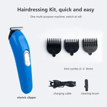 

Three-color Electric Hair Trimmer Hair Clipper Cutter US Regulations European Regulations Durable Professional Barber Tools