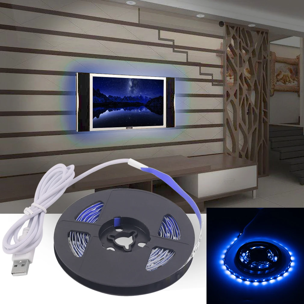 Icocoновая Водонепроницаемый USB DC15V SMD3258 50/100/200/300 см Светодиодные ленты светильник ленты лампы светильник ТВ задний план для украшения дома