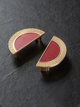 

Chinese classic semi-circular handle golden light luxury drawer cabinet door handle European antique wardrobe cabinet handle