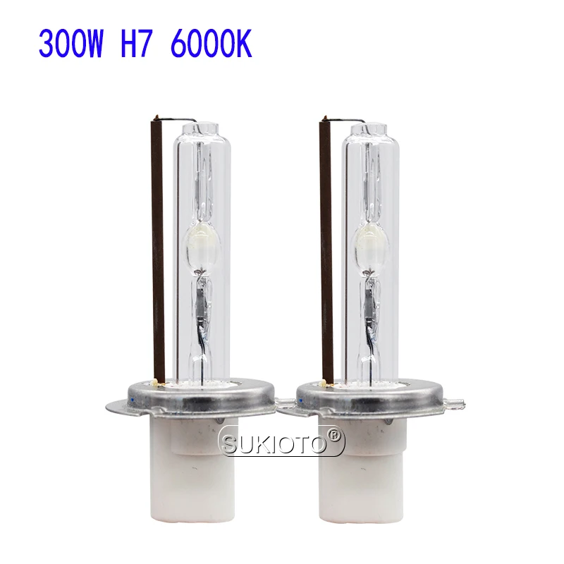 SUKIOTO 2PCS 300W D2H 6000K White HID Xenon Headlight Bulb High Power 4300K 8000K H1 H3 H11 HB3 HB4 H7 Ceramics HID Xenon Lamps (2)