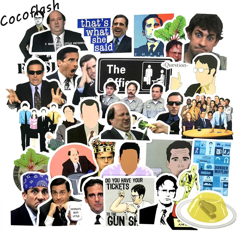 HOT 50Pcs/SET The Office TV Show Friends Waterproof Pcv Sticker FOR Luggage Skateboard Motorcycle Notebook Phone Toys Sticker