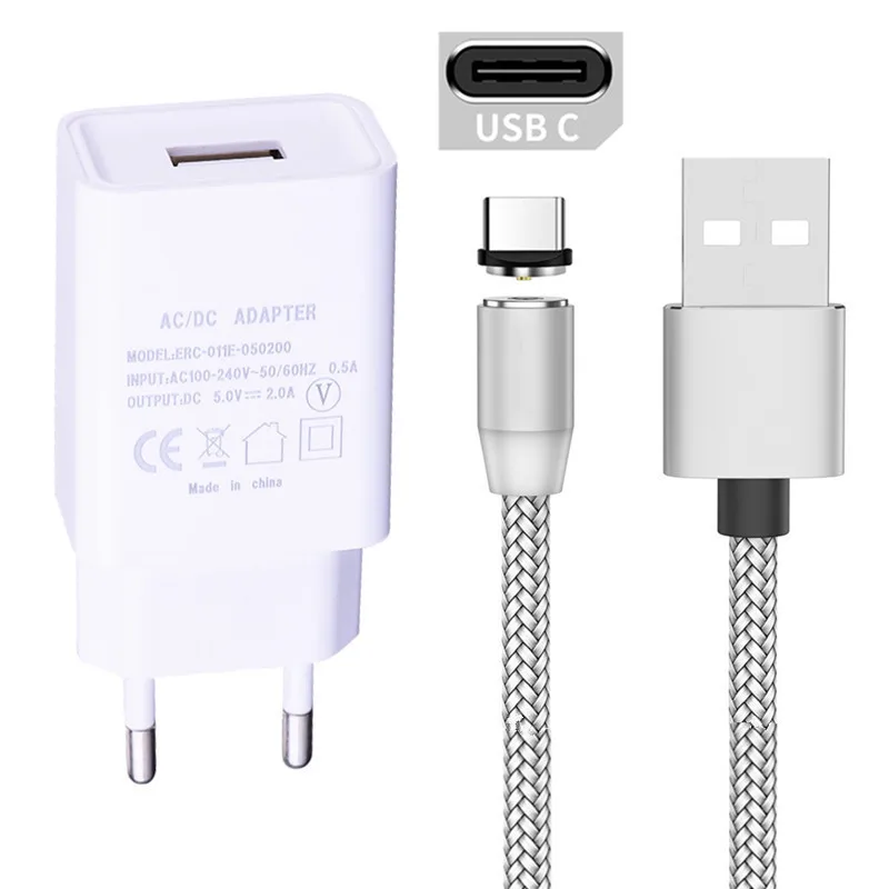 Магнитный зарядный кабель Type C настенное зарядное устройство USB для телефонов