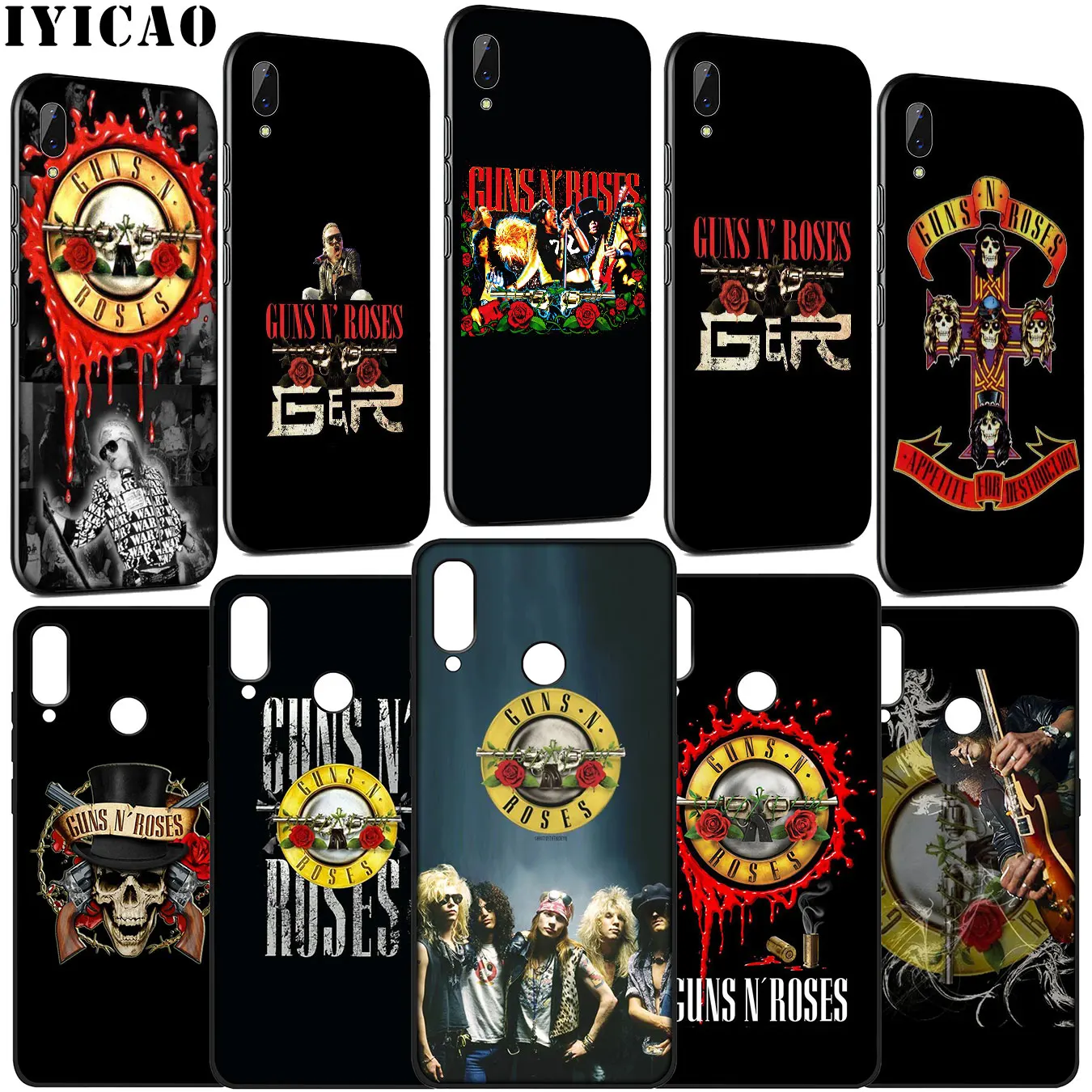 Мягкий чехол для телефона guns n roses Guns N' Roses Huawei Y9 Y7 Y6 Prime 2019 2018 Honor 20 10 9 9X 8C 8X 8 Lite 7C 7X 7A