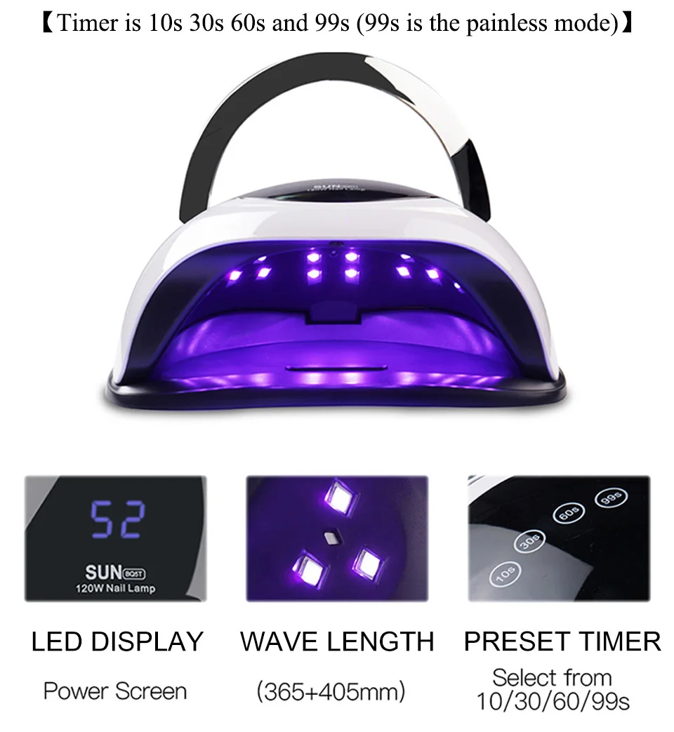 Leds para Manicure Secador de Secagem Ajuste do Sensor Conduziu a Lâmpada do Unha com 36 Pces Unha Rápida Lâmpada Tempo Automático Manicure Ferramentas uv Gel 14 Uv conduziu a lâmpada do prego com