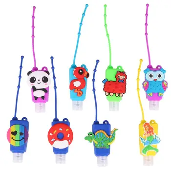 

8pcs Bottles Plastic Cartoon Durable Delicate Portable Silocone Bottles for Travel Outdoor Children Family Lotion Hand Sanitizer