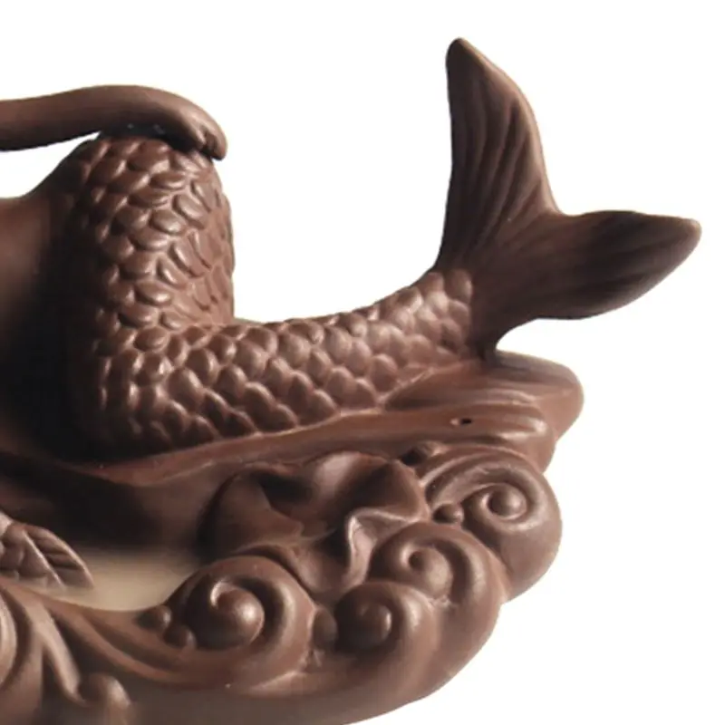 Handicraft Backflow Incense Tower Burner Ceramic beauty Incense Holder Gift