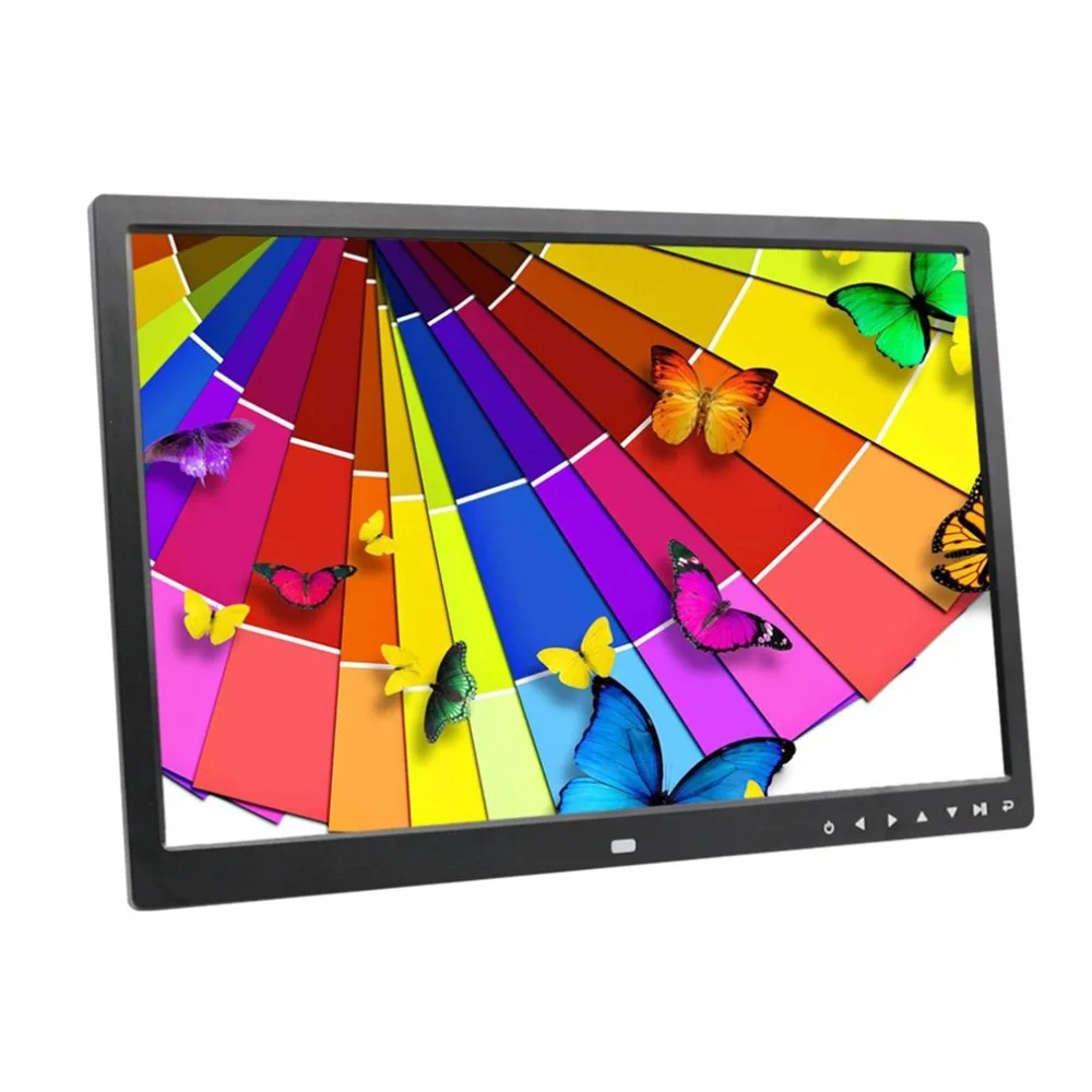 US $149.99 EUUS Plug 17 Inch HD Digital Photo Frame Electronic Album Front Touch Buttons Multilanguage LED Screen Pictures Music Video
