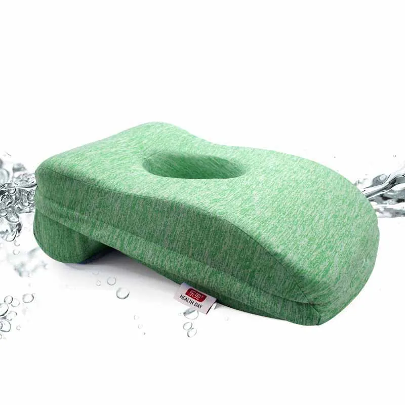 green style B Подушка для сна, для лица, для сна, подушка из пены, для сна, для медленного восстановления, Настольная Подушка с полым дизайном для лица, пуховая подушка, для сна, поддержка спины - Цвет: green style B