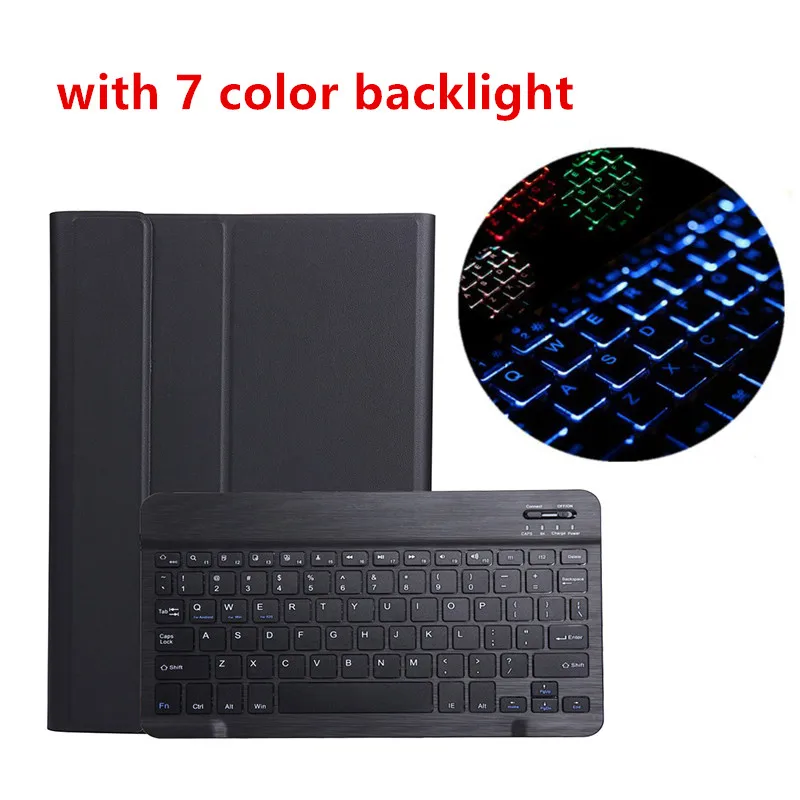 Тонкий чехол для клавиатуры huawei Mediapad M6 10,8 Bluetooth клавиатура для huawei M6 10,8 дюймов VRD-L09 смарт-чехол для планшета - Color: Black-B-Backlight
