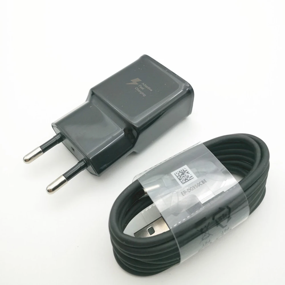 Быстрая быстрая зарядка USB настенное зарядное устройство с кабелем типа C для samsung Galaxy S10 Edge S9 S9 S8 Plus Note 9 8 зарядное устройство для телефона
