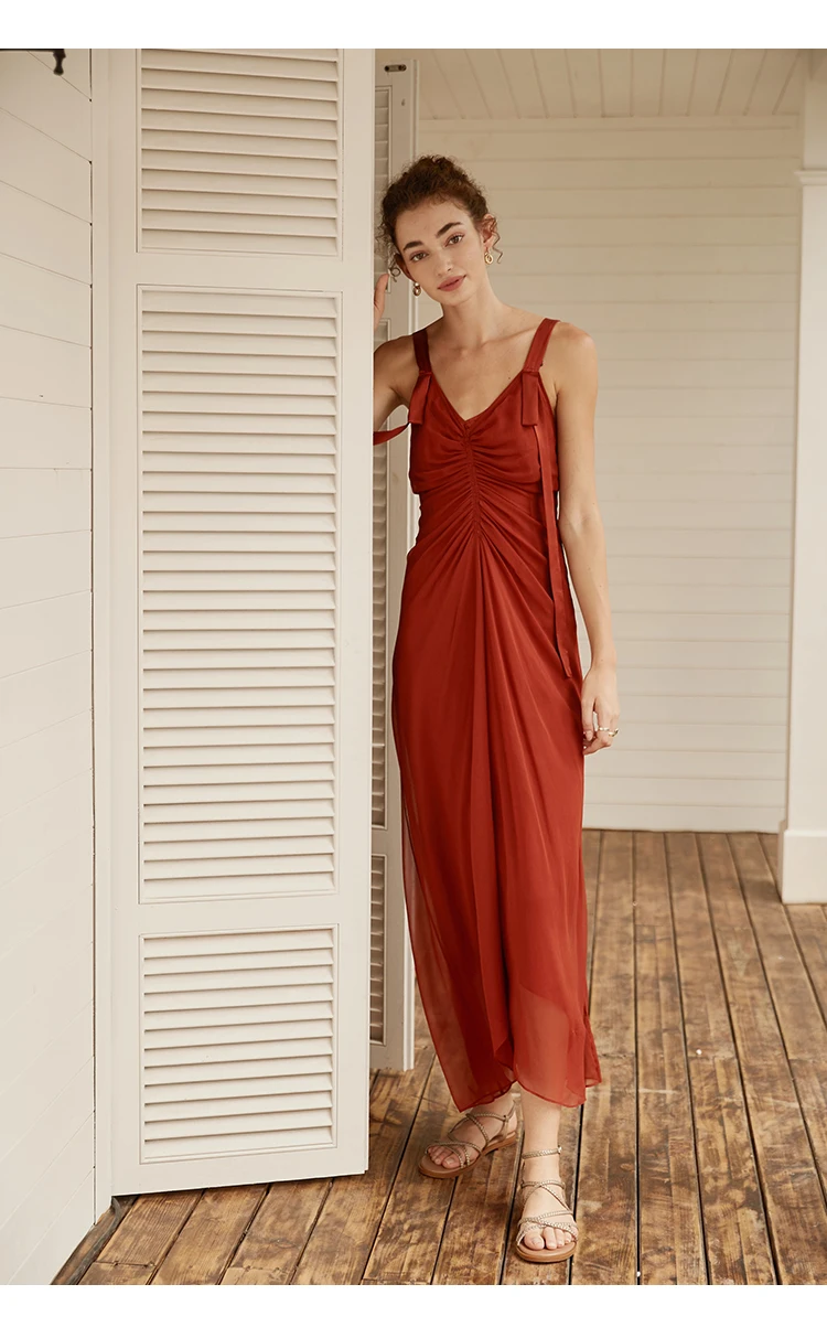 EASYSMALL Для женщин красное платье модные праздничные Семейные комплекты high-end Vestidos вечерние эксклюзивная уличная Высокая Талия Длинные платья
