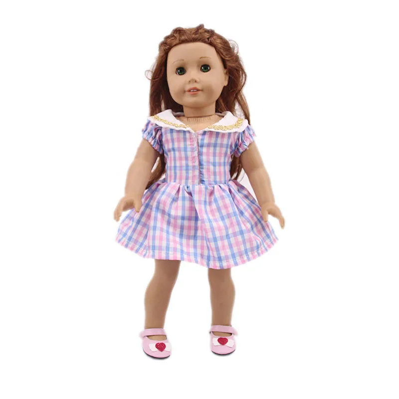 Одежда для кукол в полоску, свадебное вечернее платье, подходит для 18 дюймов, американская кукла и 43 см, Детская кукла для рождества, поколение, игрушки для девочек