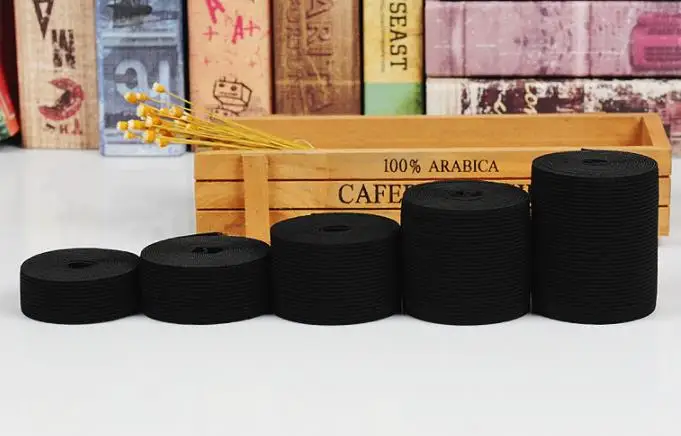 15 мм 2 м черная эластичная лента ручной работы хорошего качества эластичная тесьма пояс DIY бюстгальтер обувь одежда защита запястья Аксессуары для шитья