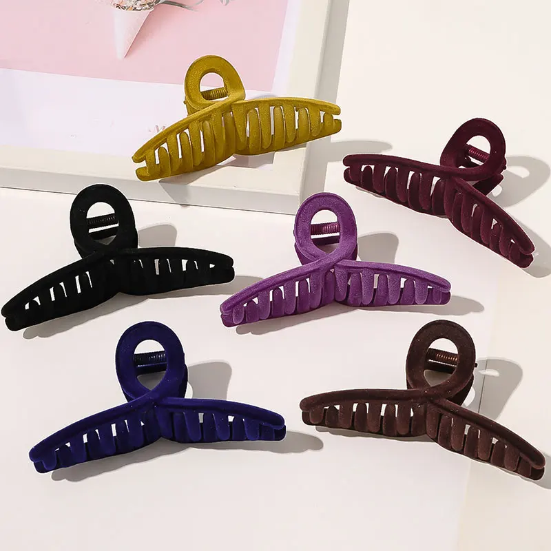

Large Solid Color Claw Clip Large Barrette Crab Hair Claws Bath Clip Ponytail Clip For Women Girls Hair Accessories Gift