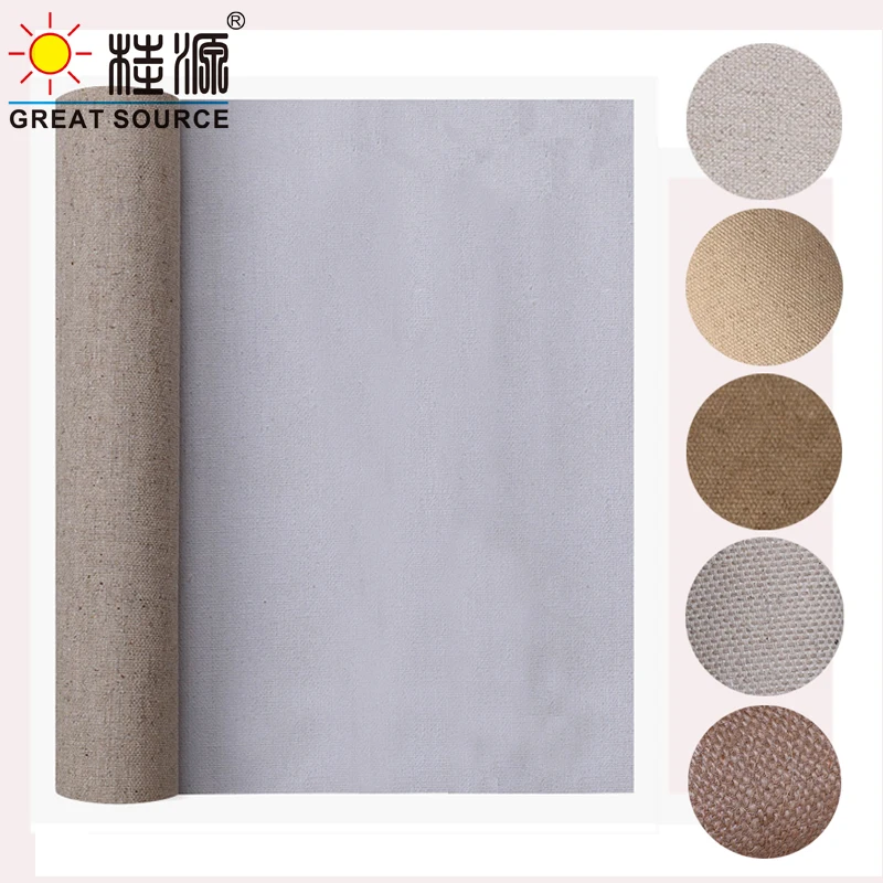 88cm Oil Painting Linen Medium Fine Thread Linen Acrylic Painting Mixed Water Resistant Coated Linen(3 Meters)