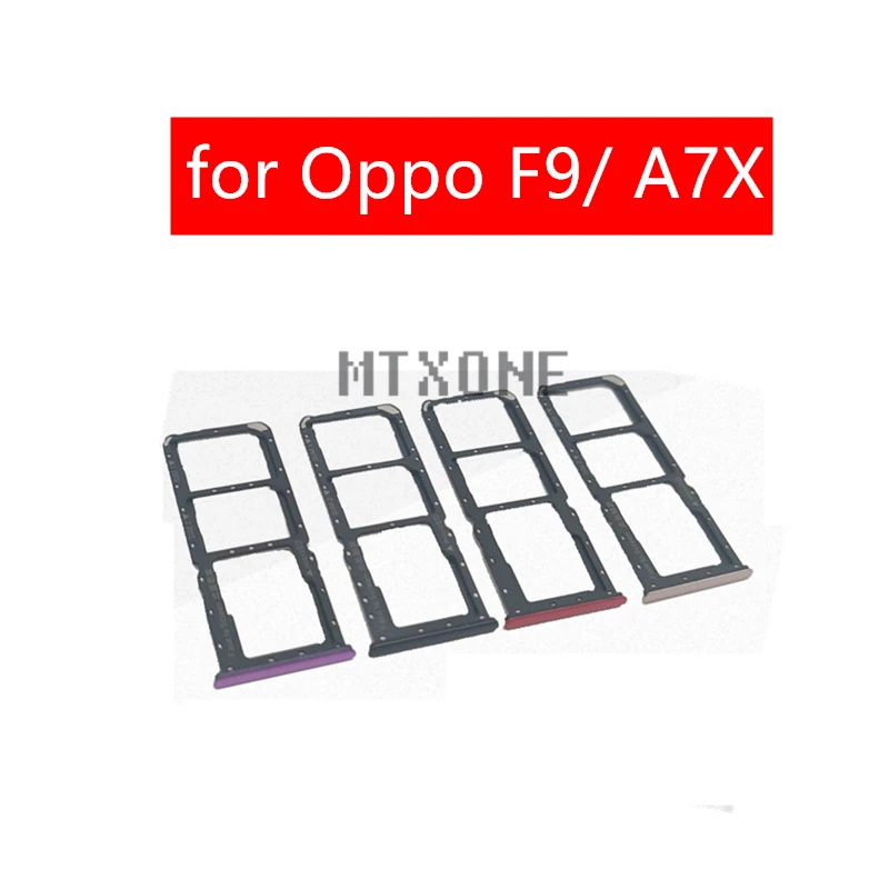 for oppo F9/ A7X Card Tray Holder Micro SIM Nano SD Slot Adapter Repair Spare Parts | Мобильные телефоны и аксессуары