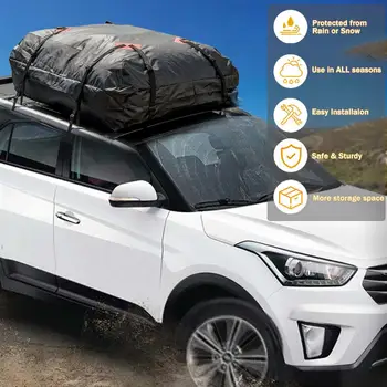 

Car Roof Rack Car Roof Bag Cargo Carrier 15 Cubic Feet Waterproof Rooftop Cargo Carrier With 8 Reinforced Straps