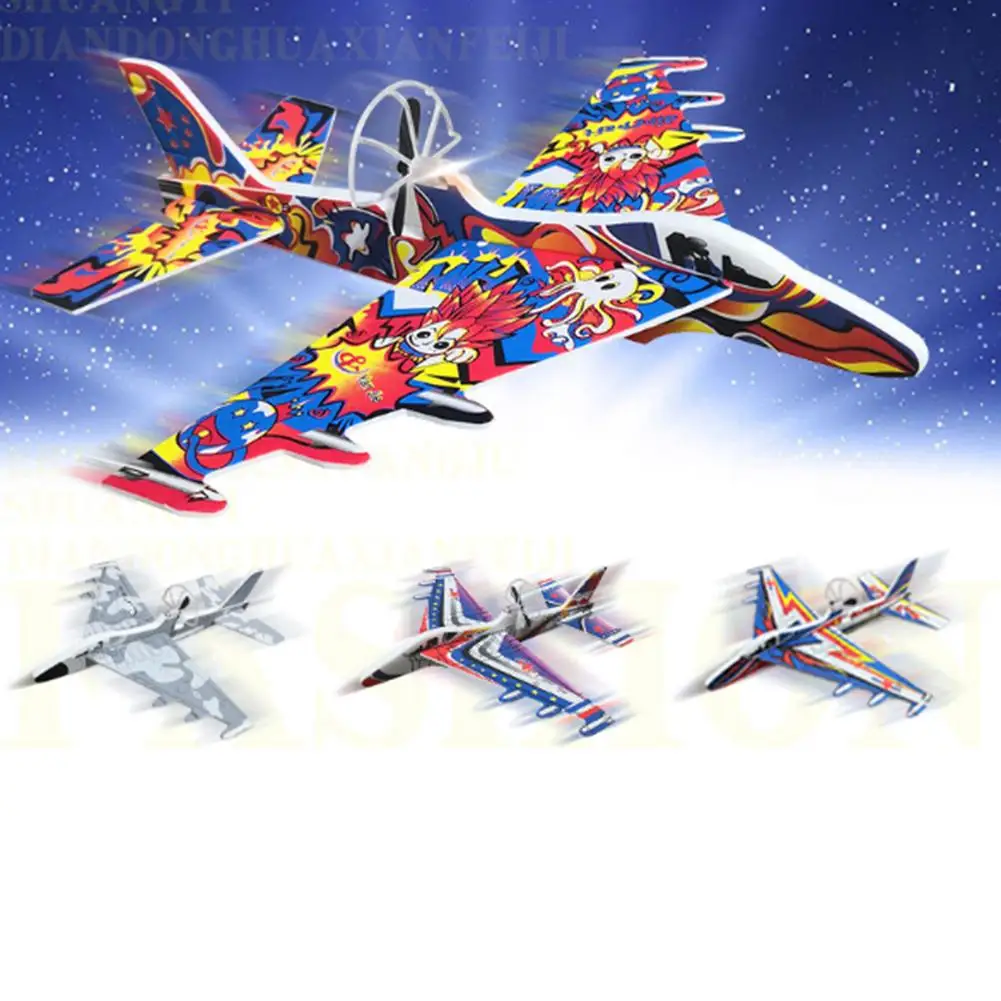 

Hand Throwing Airplane Free-flying Fix Wing Durable Epp Foam Capacitor Normal Glider Diy Plane Model Educational Toy For Kids
