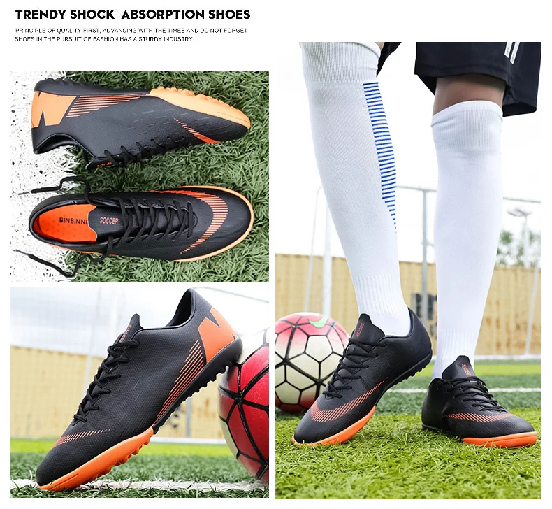 Для мужчин мальчиков детские футбольные бутсы, уличные шипованные, футбольные шиповки ботинки тренировочные кроссовки спортивная обувь размеры 34–44