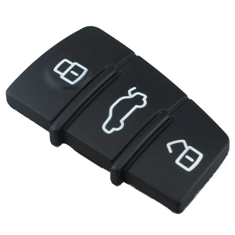 

Durable 1pcs 3 Button Remote Key Fob Case Cover Rubber Car Key Pad Replacement Accessories