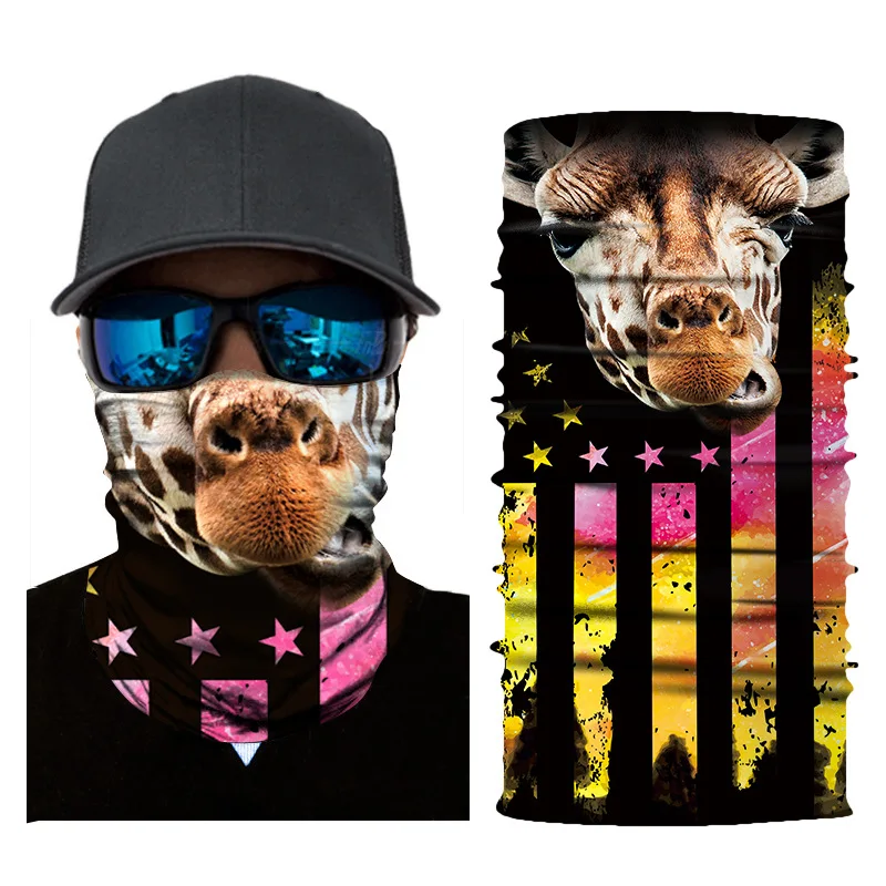 black scarf mens Women and Men Seamless flag variations of digital magic  henadband animal lion tiger outdoor fishing riding bandana scarf mens dress scarf