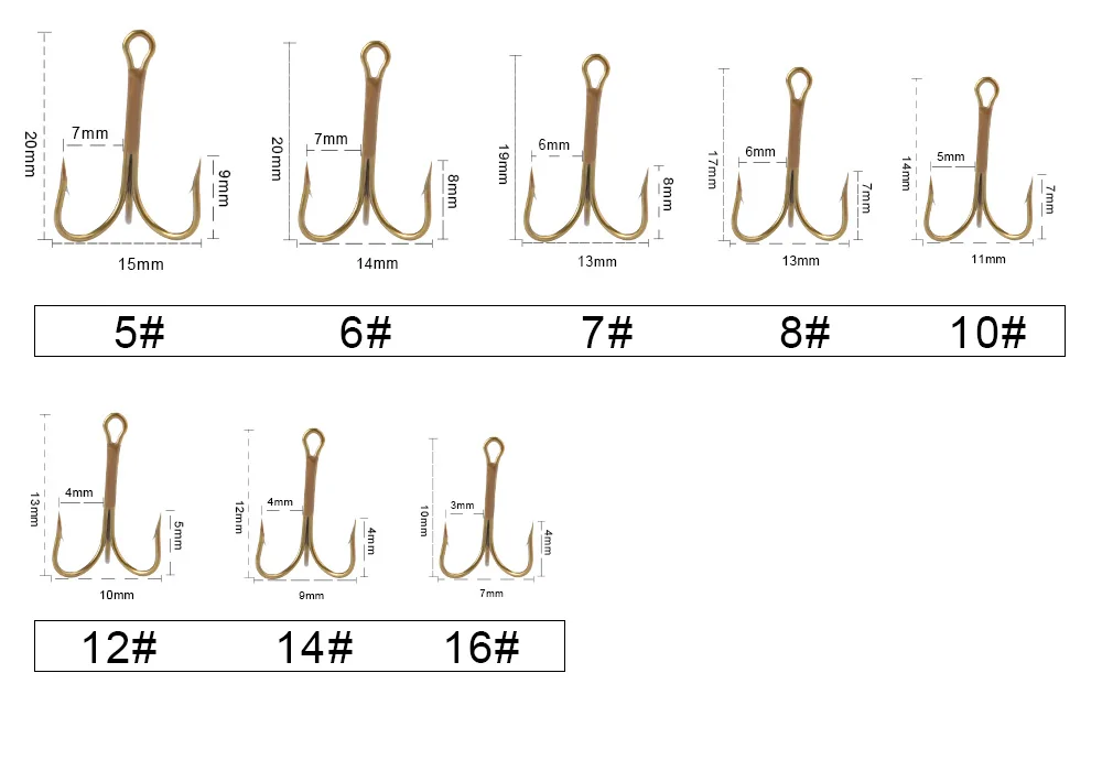 Рыбы король 20 шт./упак. рыболовный крючок из высокоуглеродистой Сталь ВЧ отменил Крючки рыболовные снасти супер острый Тройной Крючок для бас-гитара