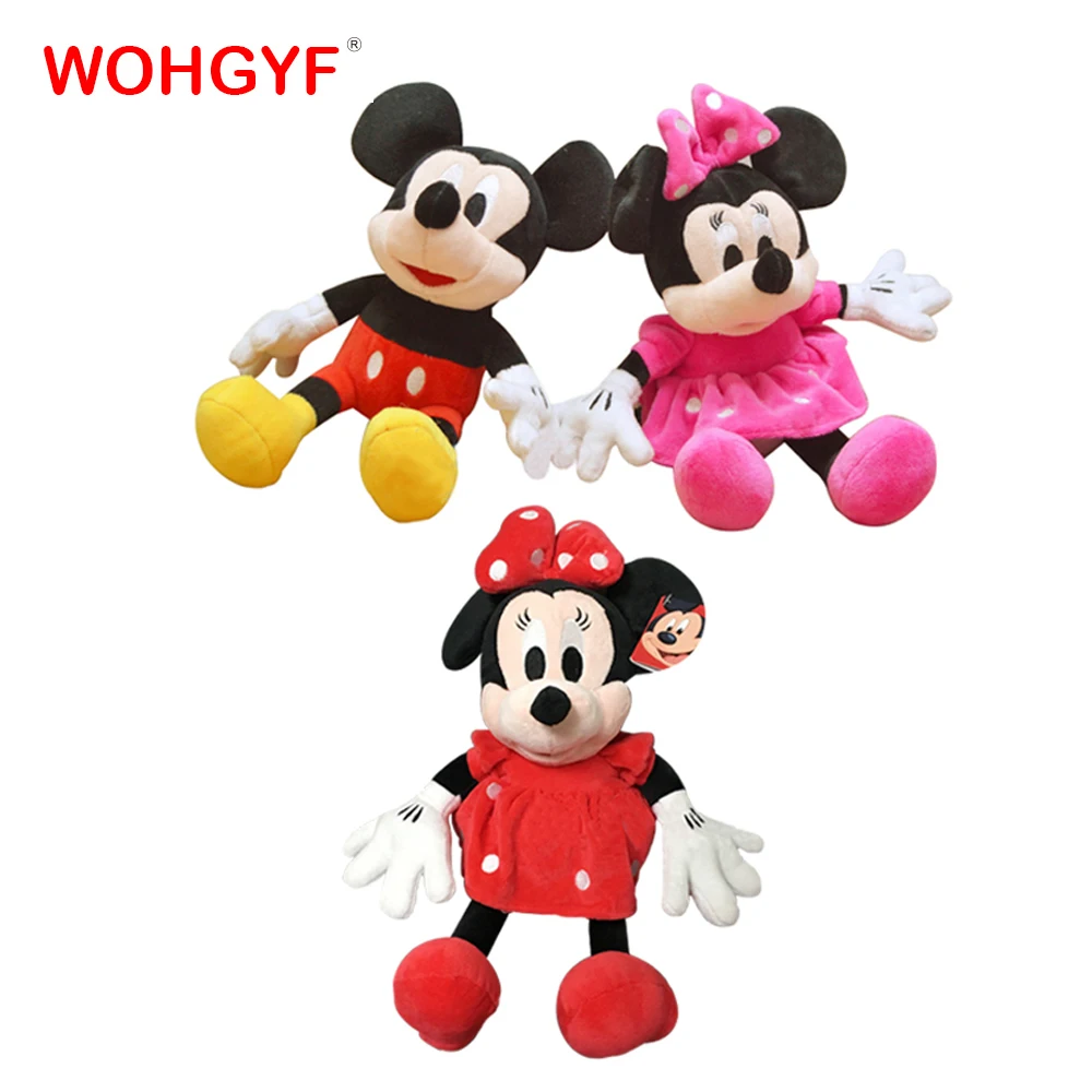 

2pcs/lot 28cm Hot Cartoon Mickey Mouse and Minnie Mouse Valentine Gifts Birthday Gifts Kids Girls Toys