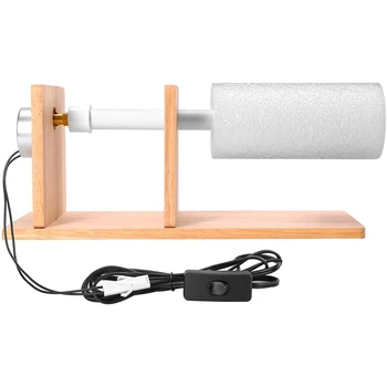 

for Crafts Flat-Bottomed Cups,Wooden Cup Rotating Disc, Used for DIY Flashing Epoxy Crafts Flat-Bottomed EU Plug