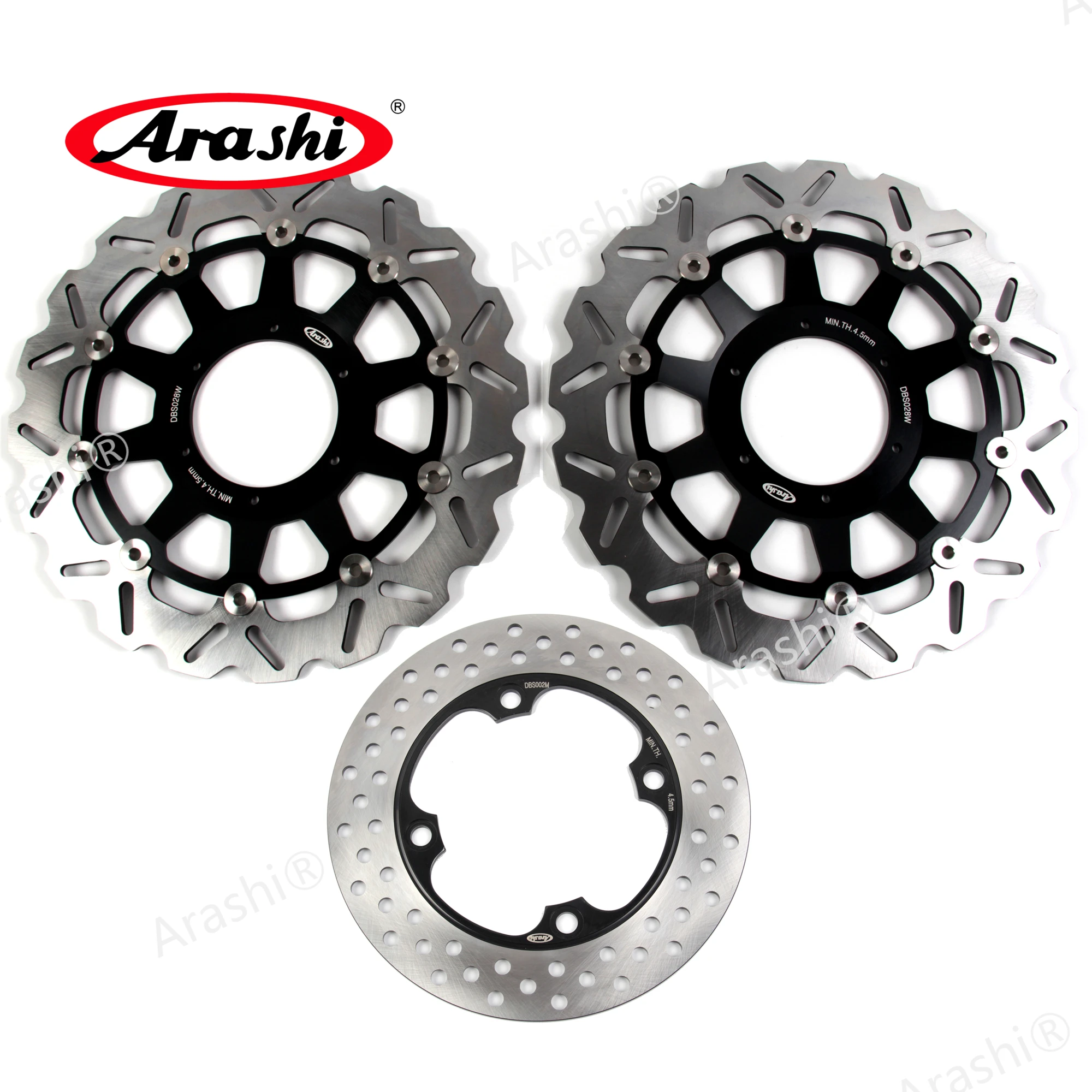 Arashi Front Rear Brake Disc Rotors for HONDA CBR929RR 2000 2001 Motorcycle Replacement Accessories CBR 929 RR CBR929 929RR 00 01 Black CBR954RR 2002-2003