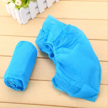 

100Pcs/Set Non-woven Fabric Shoes Covers Dust Proof Anti-slip Disposable Shoes Covers Mud-proof Overshoes
