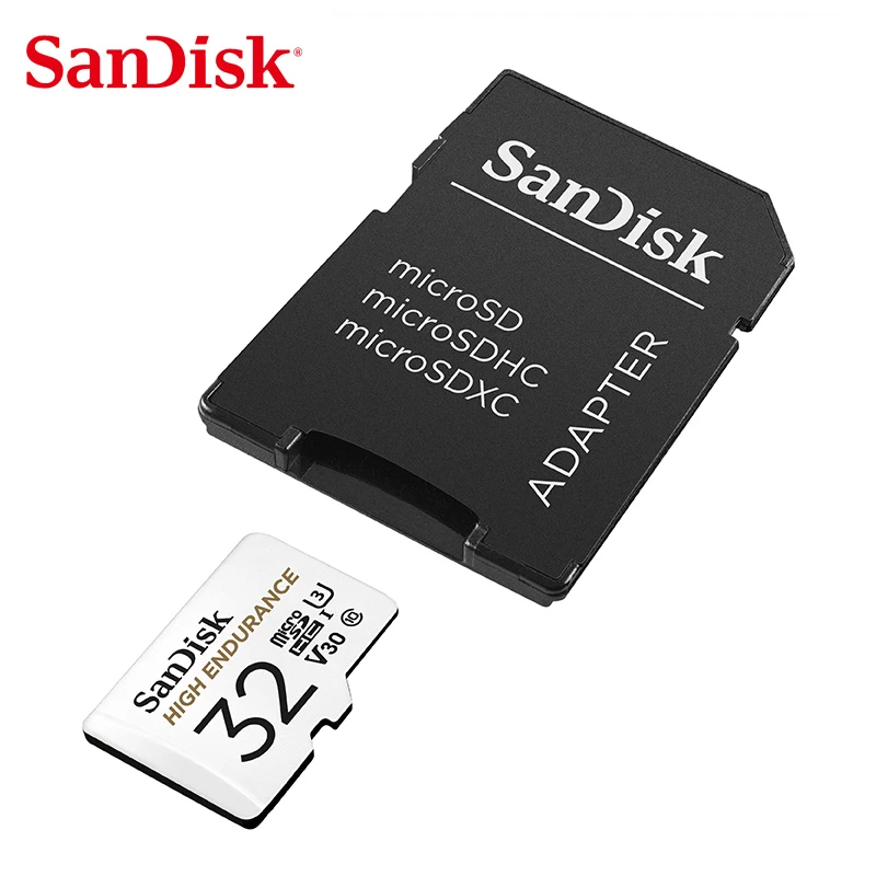 SanDisk высокая выносливость Micro SD 128 ГБ 32 ГБ 64 Гб 256 ГБ U3 V30 4K Micro SD карта памяти SD/TF флэш MicroSD карта для монитора видео