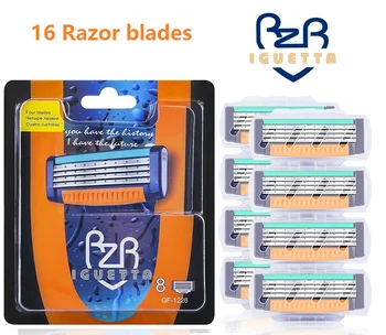 

16 pcs/pack. High quality Men Razor blade facial care shaving cassettes men shaving blades Compatible gillettee Mache 3