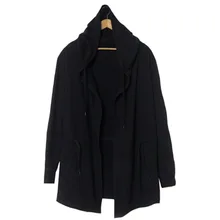 17 лет, Осенний Темный Мужской плащ, Мужская мантия средней длины, накидка волшебника, пальто с капюшоном, M-5xl, D045