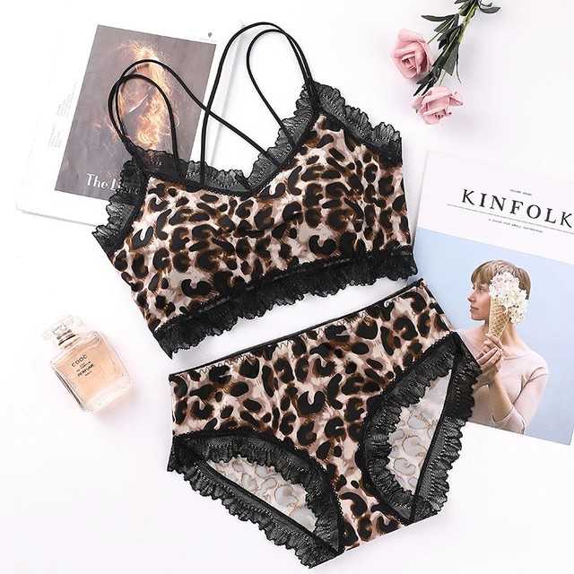 Premium Vector  Female bust in a beautiful leopard print lace bra