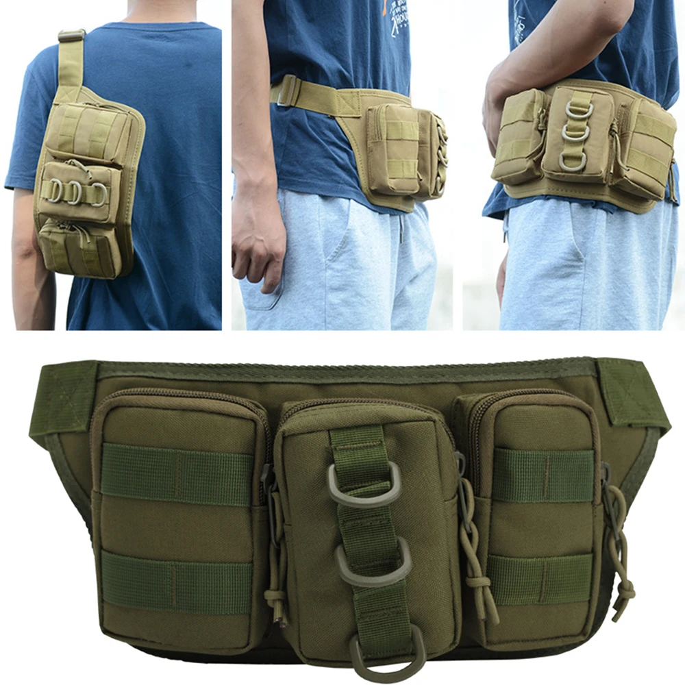 

Tactical Bag Waterproof Tactical Backpack Outdoor Bag Military Nylon Army Bags Camping Travel Hiking Trekking Bag Waist pack D35