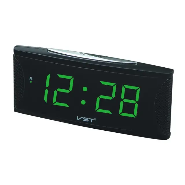 bewondering Overleg Tijdreeksen VST Modern decor digital led alarm clock with EU plug big numbers  electronic table clock Bedside glowing alarm clock led clock|Alarm Clocks|  - AliExpress