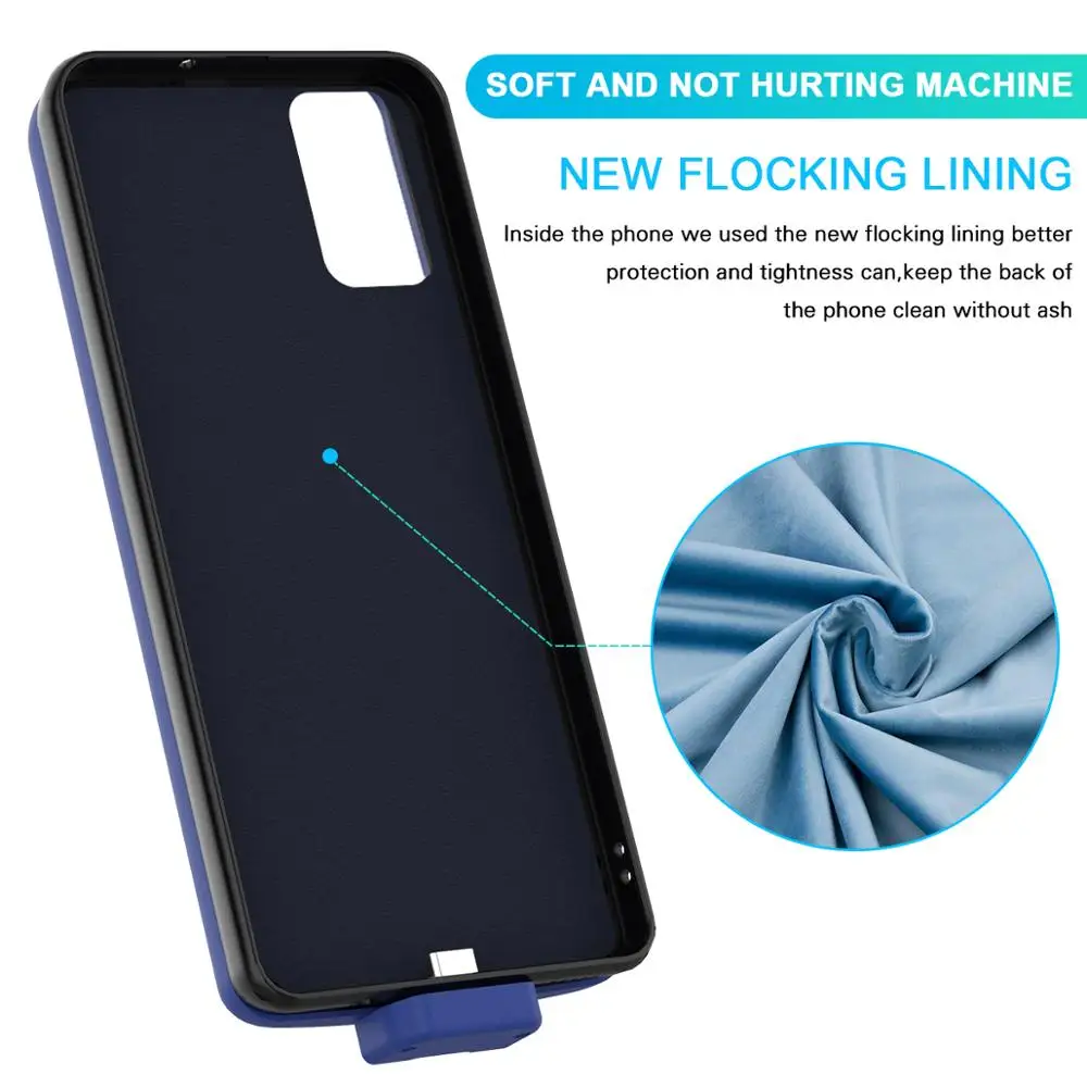 Portable Charger Cover For Samsung Galaxy S20FE 5G Battery Cases 5000mAh Magnetic Power Bank Charging Cover For Samsung S20FE