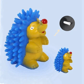 

New Pet Dog Chew Toys TPR Hedgehog Shape Pet Bite Toy Cute Cartoon Animals Squeak Pet Toys Dog Chew Hedgehog Puppy Toy For Dogs