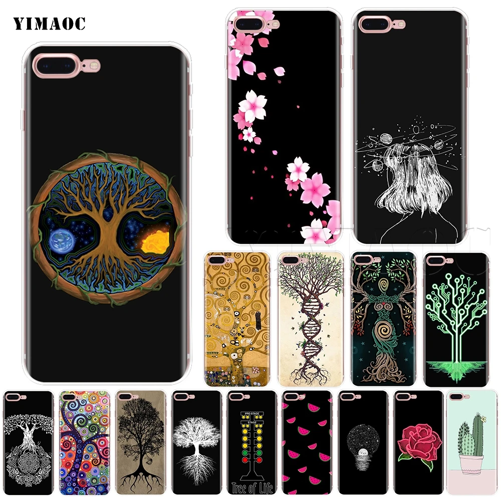 Мягкий силиконовый чехол YIMAOC Tree of Life для iPhone 11 Pro XS Max XR X 8 7 6 6S Plus 5 se | Мобильные