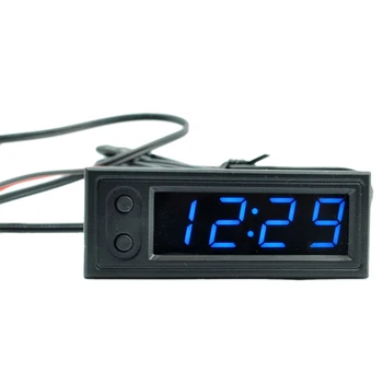

Multifunctional Universal Accurate Digital Display Portable Accessories Led Electronic Thermometer 3 In 1 Car Clock Voltmeter