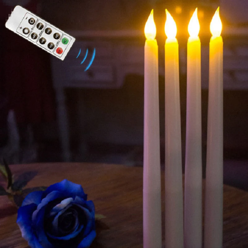 LED Wedding Dating Candlelight Dinner Decor Electronic Candle Lights Plastic Christmas Decoration For Home Cafe Restaurant