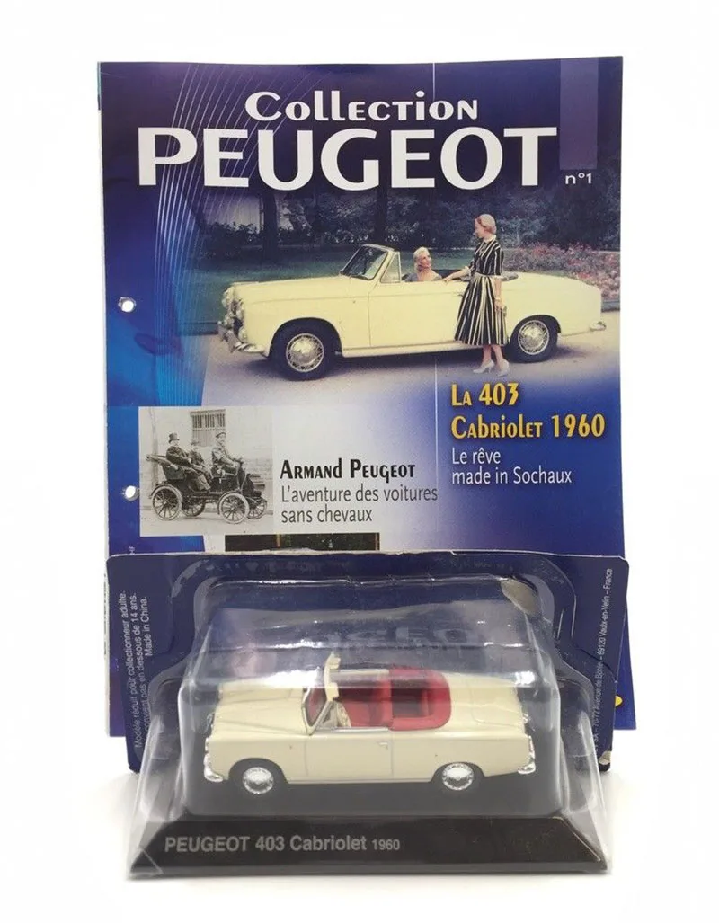 1/43 PEUGEOT 403 Cabriolet 1960 трансформер классическая модель коллекционные игрушки автомобиль