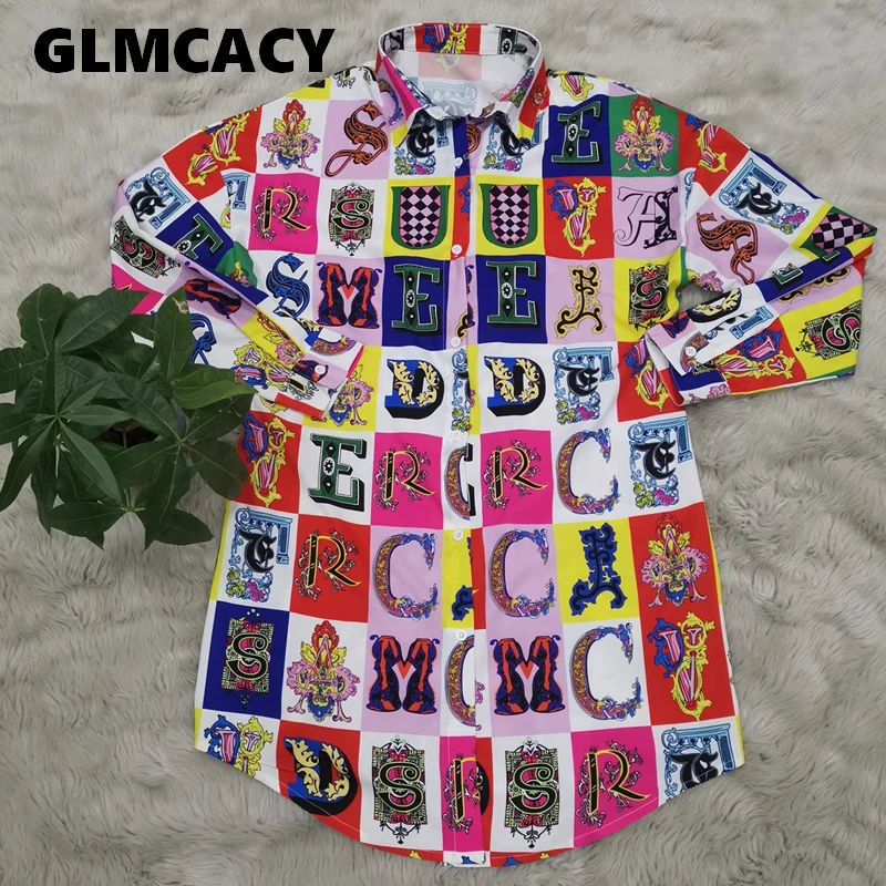 

Women Turn Down Collar Button Down Shirt Dress Funny Vintage Printed Streetwear Mini Dress Elegant Classy OL Workwear