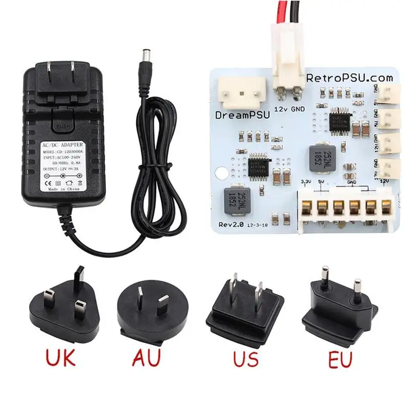 Sega Dreamcast DC Dream PSU DreamPSU Retro Replacement w/ Power Supply *Not PICO board Wholesale | Электроника