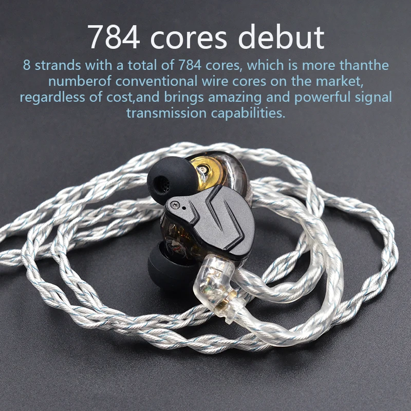 CCA Hydro 784 シルバー&ブルー アップグレードケーブル Amazon.com: erjigo KZ Silver/Blue Hybrid (784 cores) Upgrade