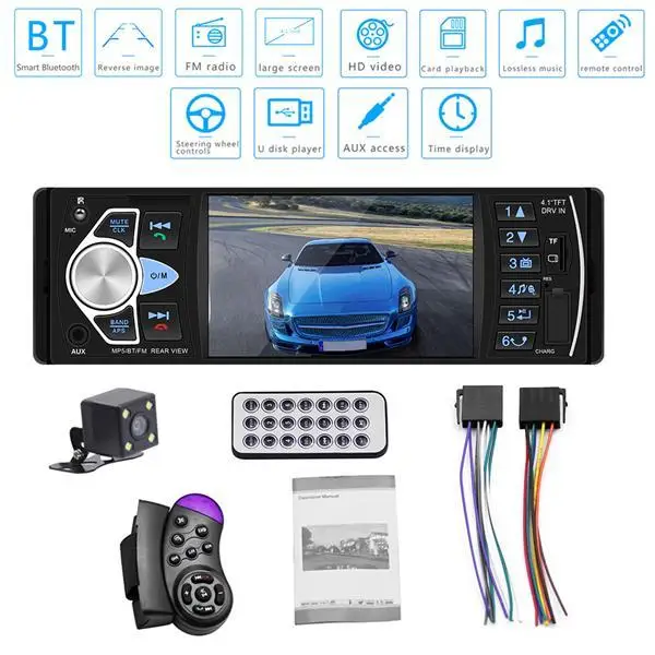 4.1 Inch HD Year-end annual account Car Radio MP5 Music Player Call Oakland Mall Hands-free Bluetooth