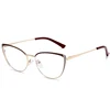 2023 Fashion Myopia Optical Glasses Women Luxury Brand Metal Cat's Eye Frame Anti Blue Light Computer Eyeglasses Minus -2 -3 -6 4